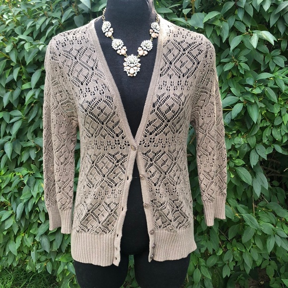 Taupe button down cardigan EUC!! - Picture 5 of 8